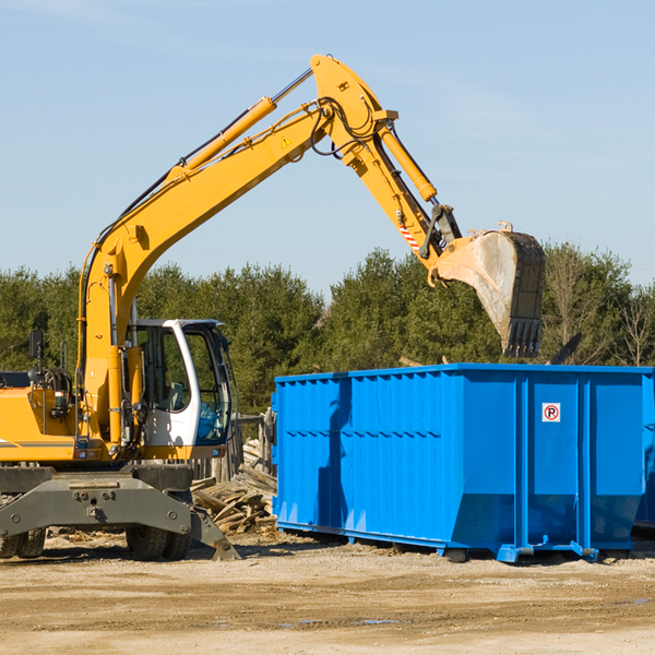 what size residential dumpster rentals are available in Fredericksburg IN